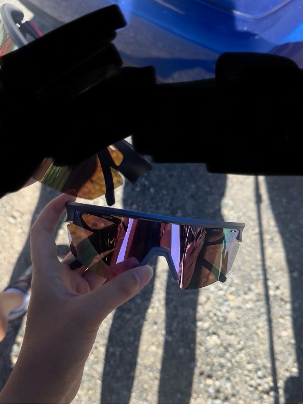 Hiking Gear Sunglasses with Pink Mirrored Lens
